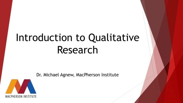 Introduction to Qualitative Research