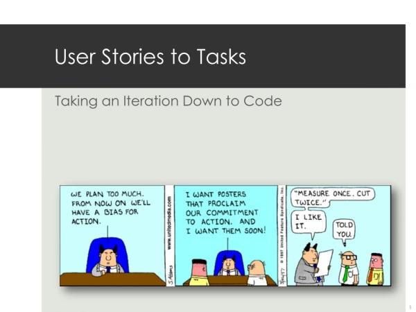 User Stories to Tasks