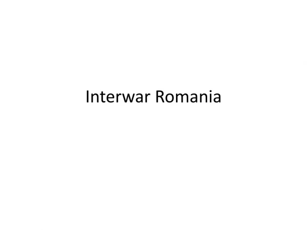 Interwar Romania