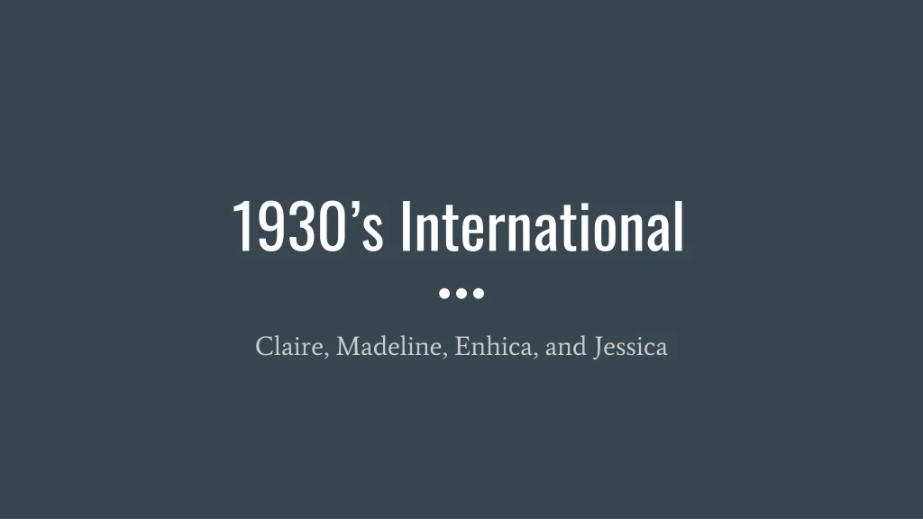 1930 s international