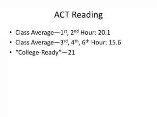 PPT - The ACT Reading Section PowerPoint Presentation, free download ...