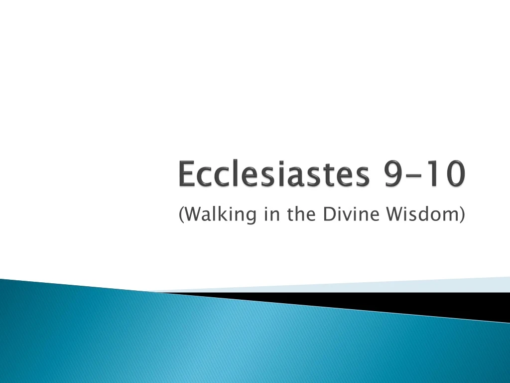 ecclesiastes 9 10
