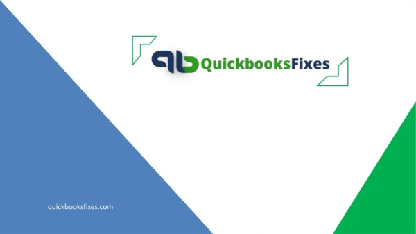 QuickBooks Has stopped working Error