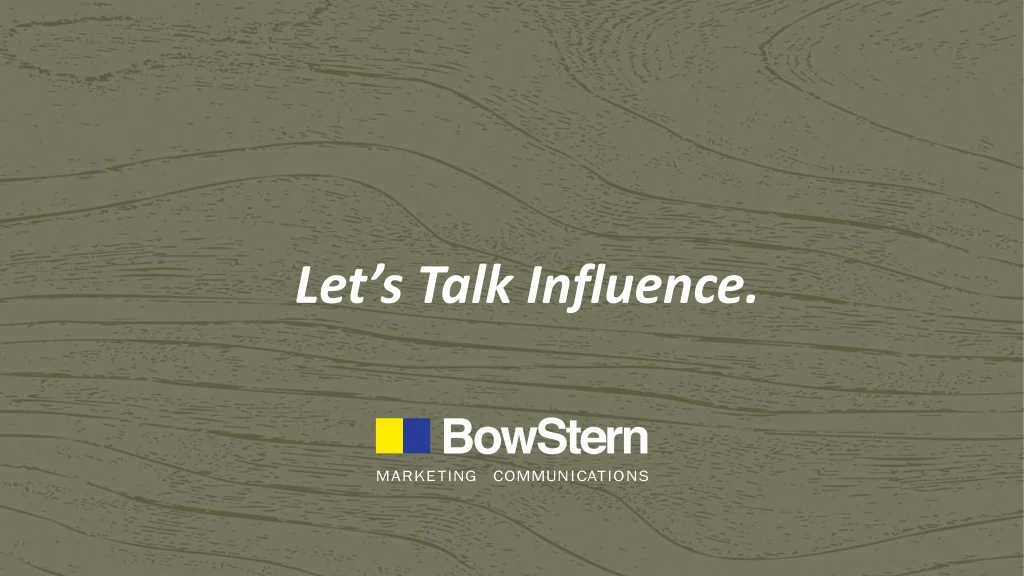 let s talk influence