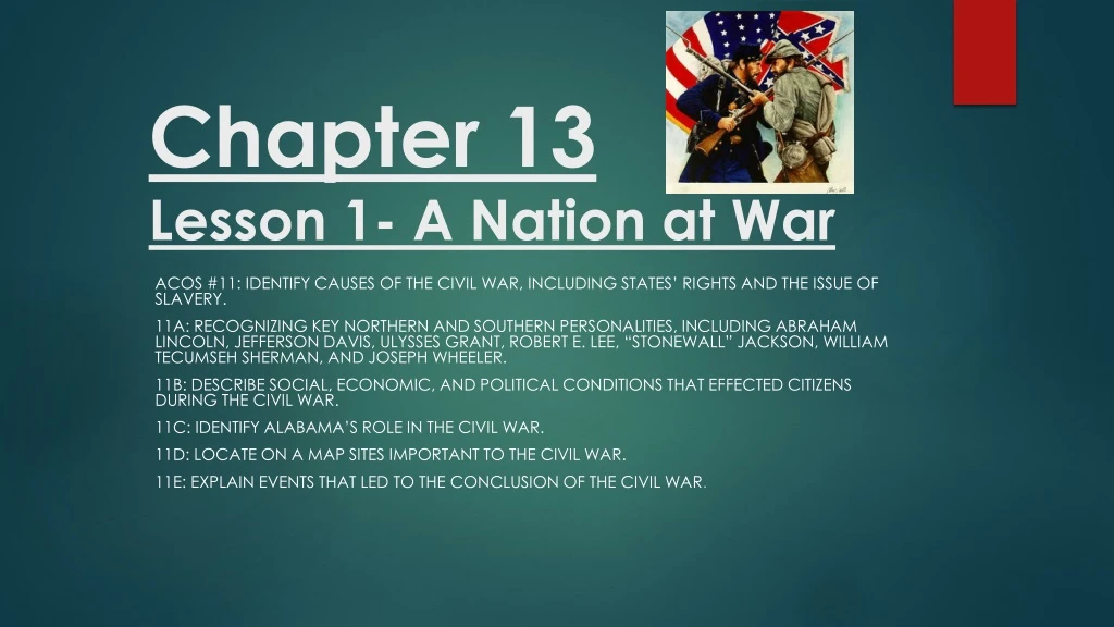 chapter 13 lesson 1 a nation at war