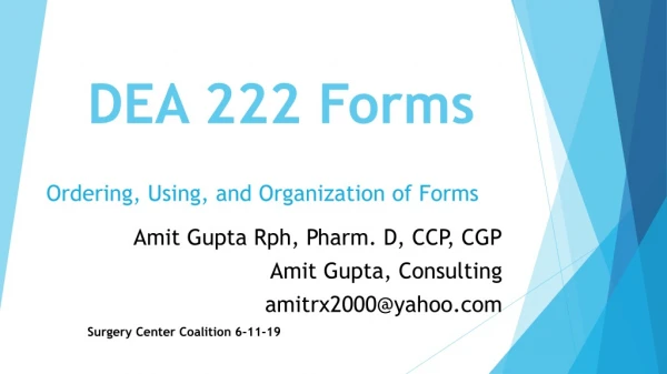 DEA 222 Forms
