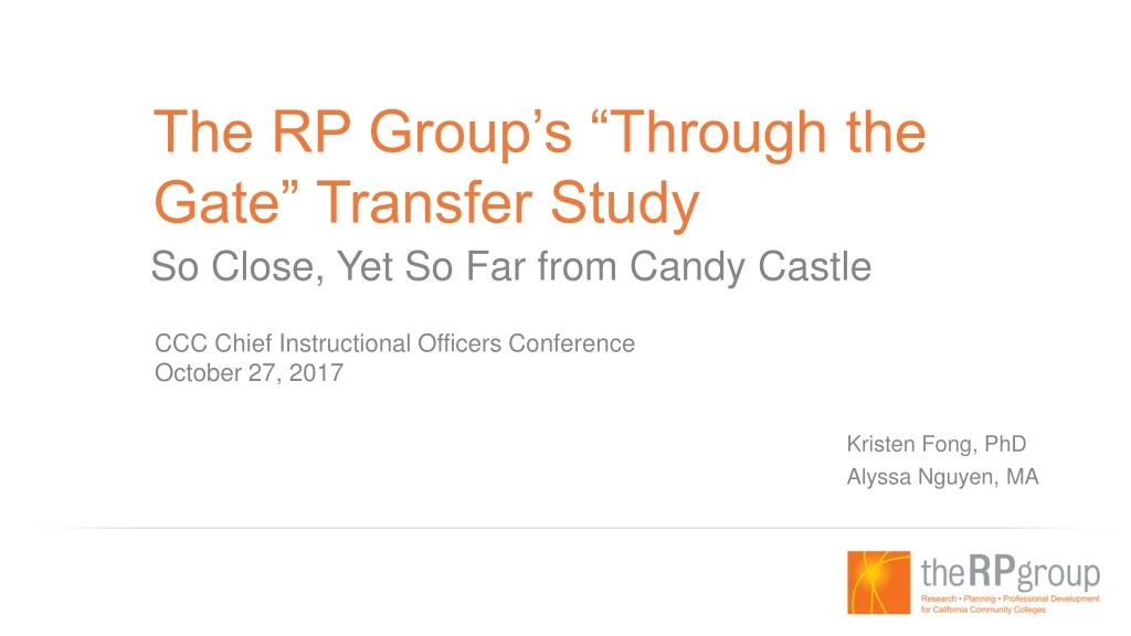 the rp group s through the gate transfer study