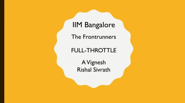 IIM Bangalore