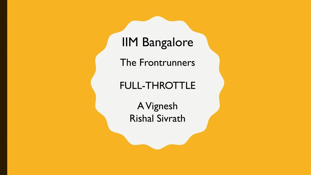 iim bangalore