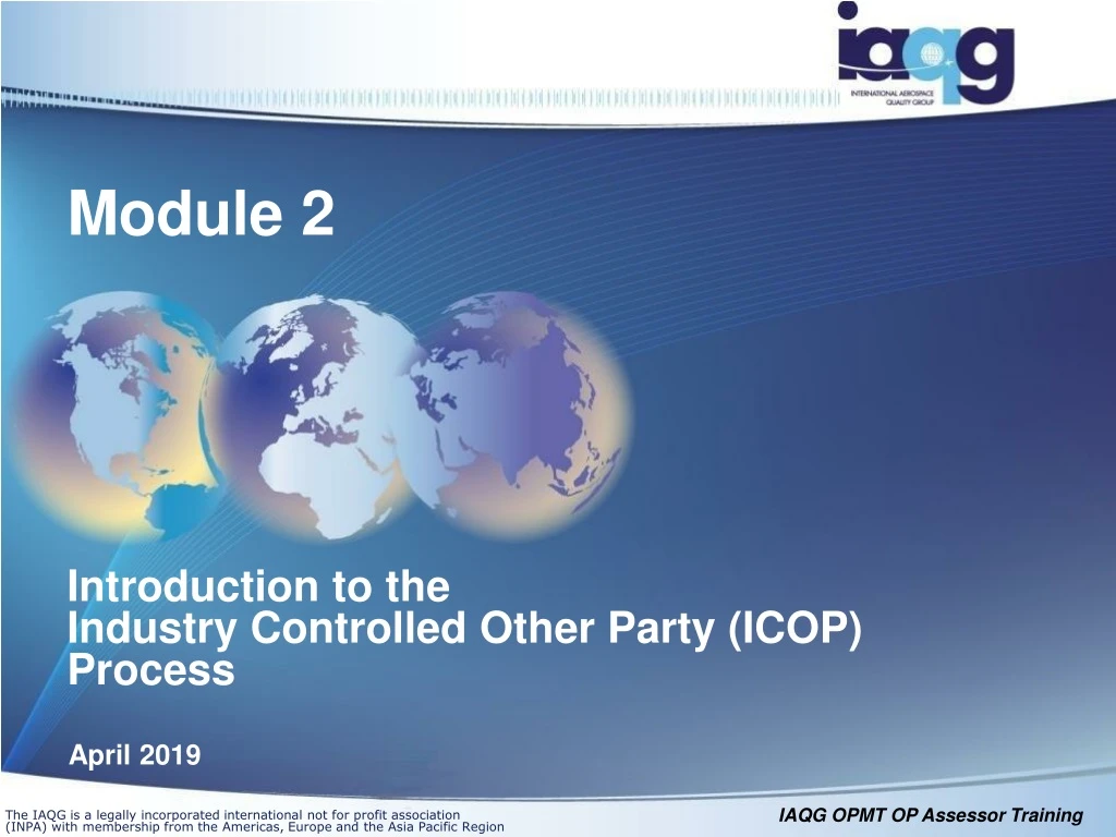 introduction to the industry controlled other party icop process