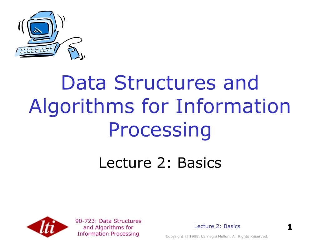 data structures and algorithms for information processing