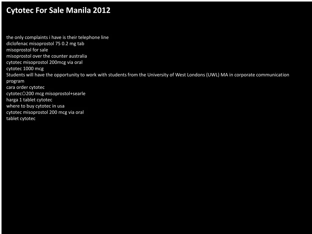 cytotec for sale manila 2012