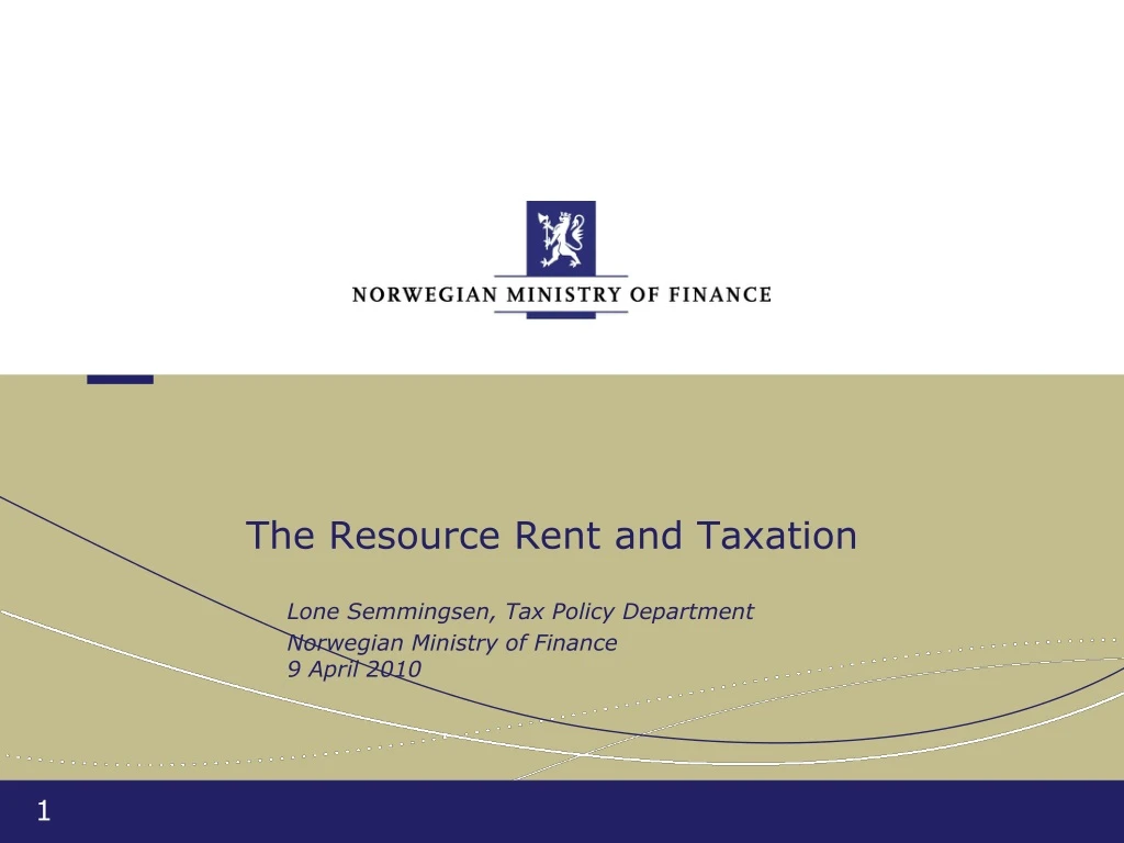 the resource rent and taxation