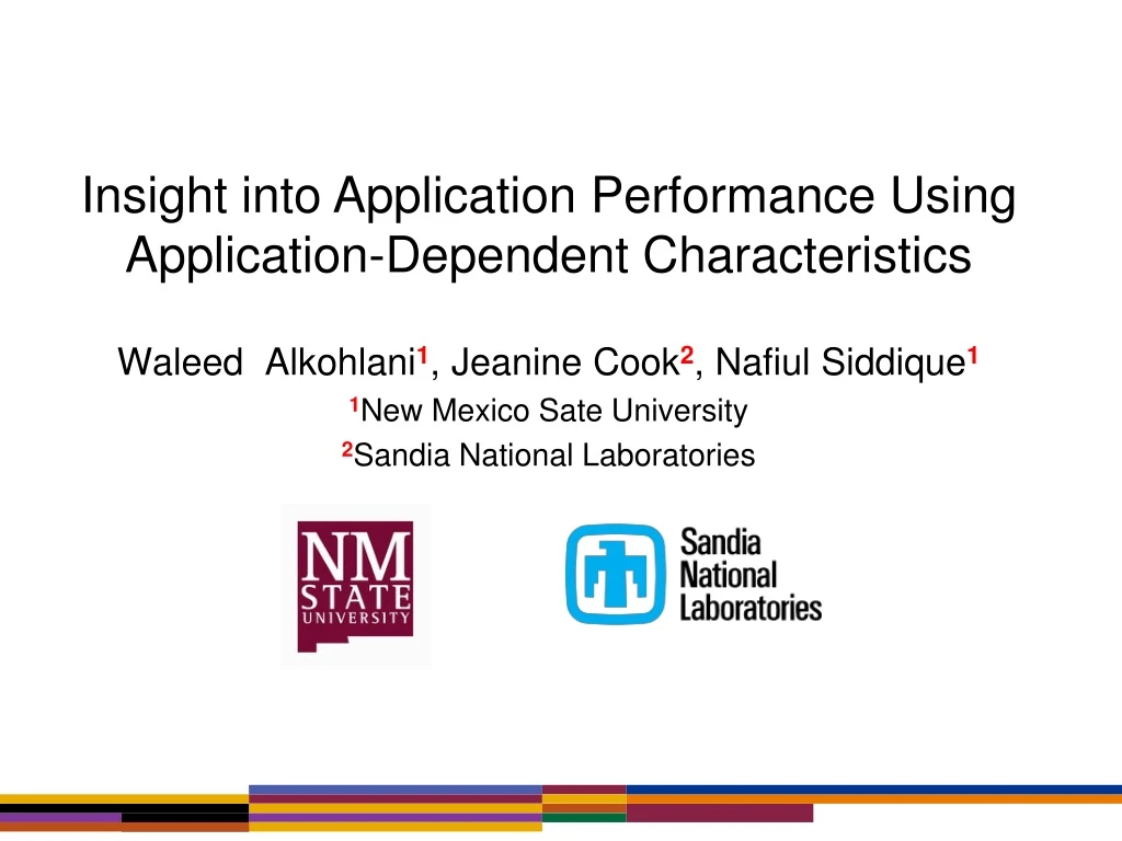 insight into application performance using