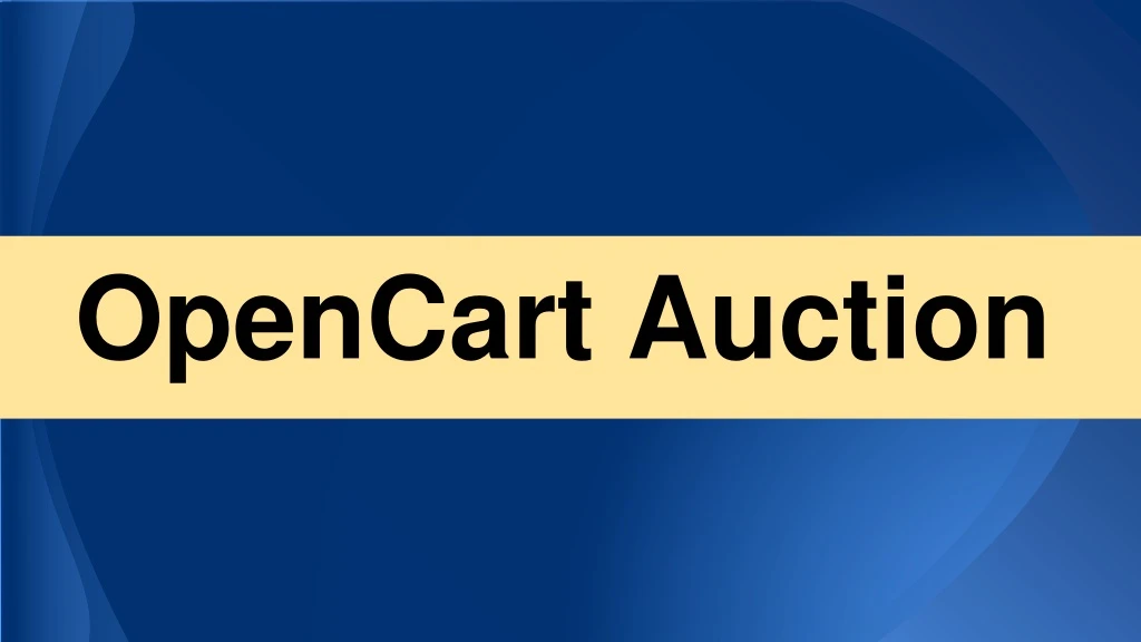 opencart auction