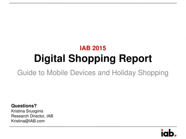 Digital Shopping Report