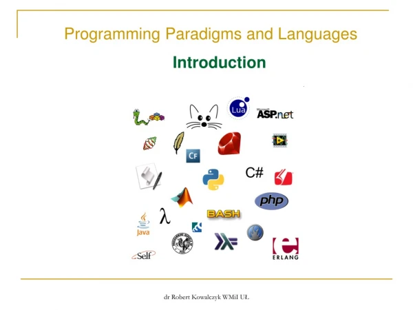 Programming Paradigms and Languages