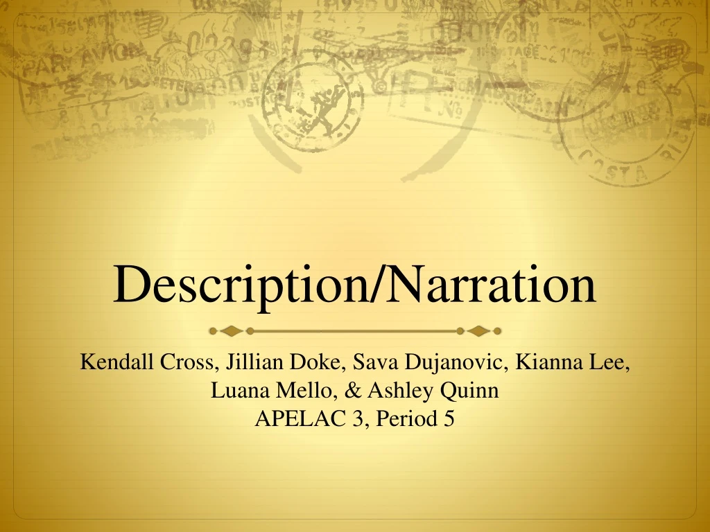 description narration