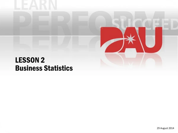 LESSON 2 Business Statistics