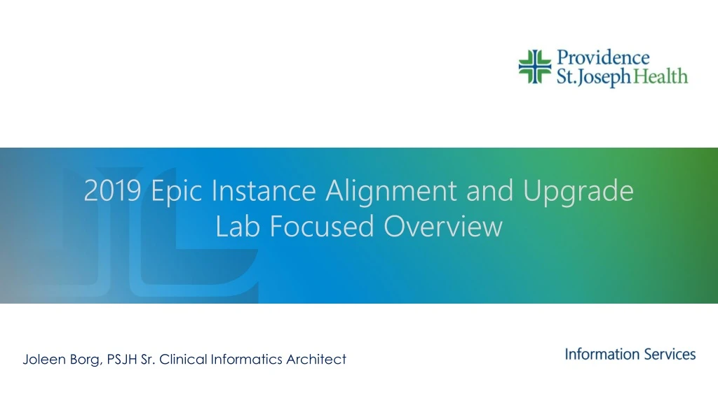 2019 epic instance alignment and upgrade
