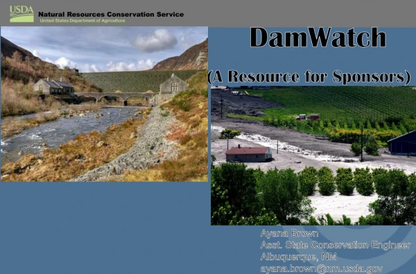 Natural Resources Conservation Service DamWatch (A Resource for Sponsors)
