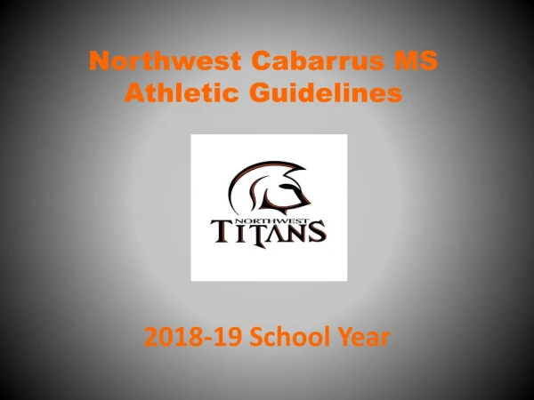 Northwest Cabarrus MS Athletic Guidelines