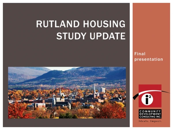 Rutland HOUSING STUDY UPDATE