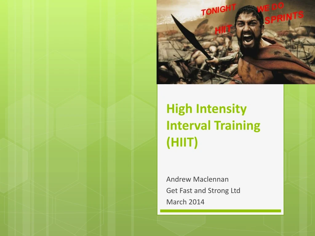 high intensity interval training hiit