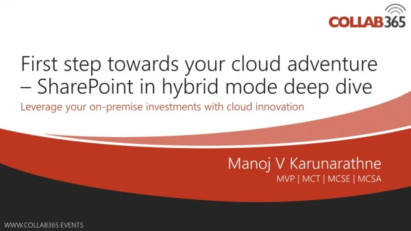 First step towards your cloud adventure – SharePoint in hybrid mode deep dive
