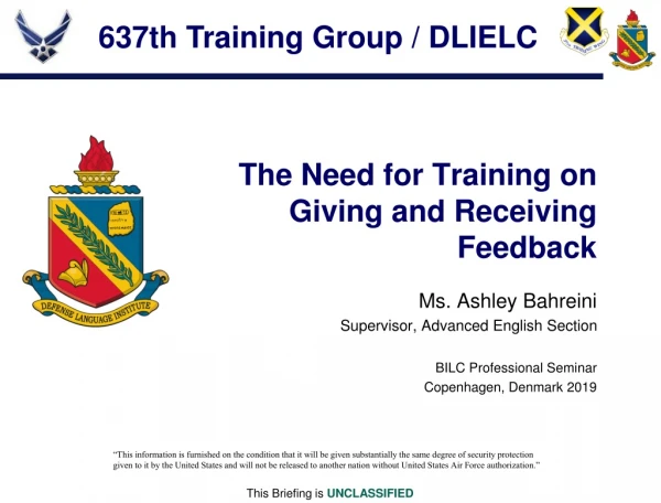 The Need for Training on Giving and Receiving Feedback