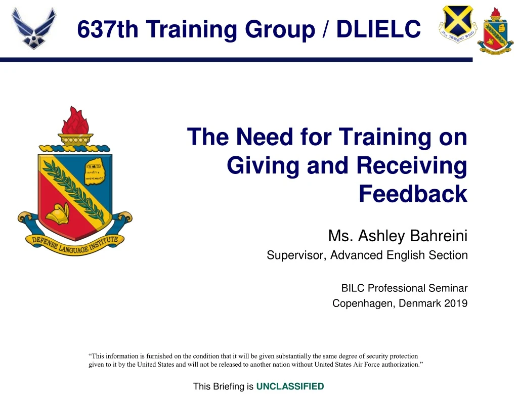 the need for training on giving and receiving feedback