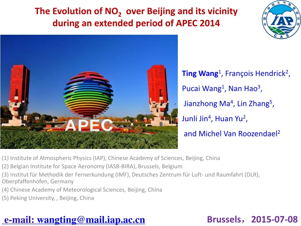 the evolution of no 2 over beijing and its vicinity during an extended period of apec 2014