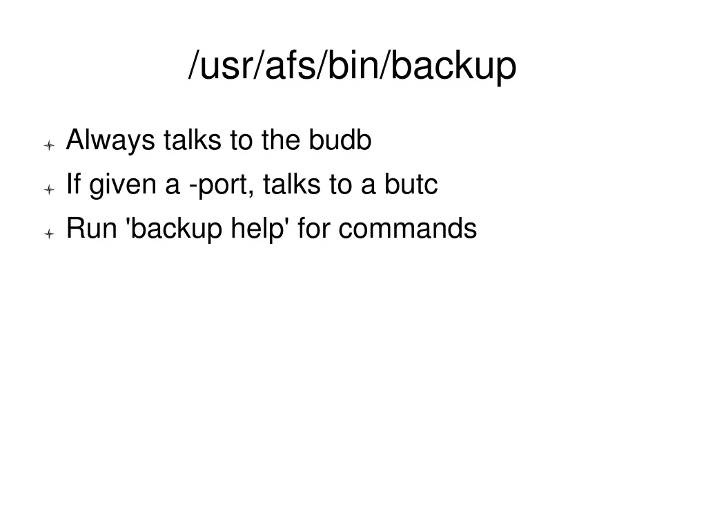 usr afs bin backup