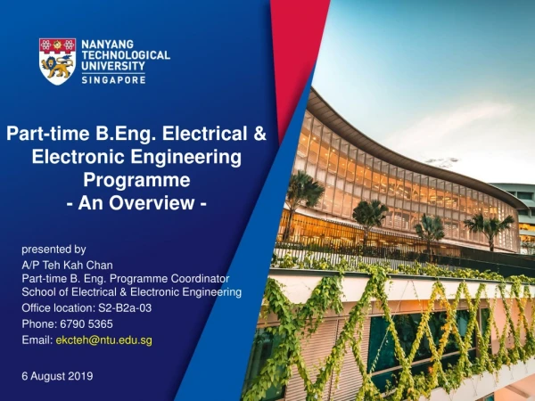 Part-time B.Eng. Electrical &amp; Electronic Engineering Programme - An Overview -