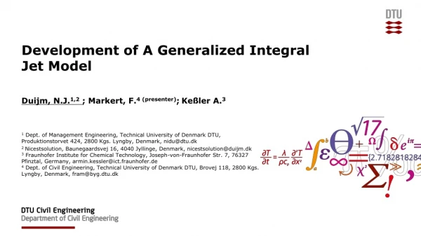 Development of A Generalized Integral Jet Model