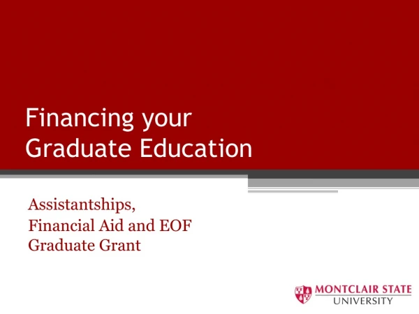 Financing your Graduate Education