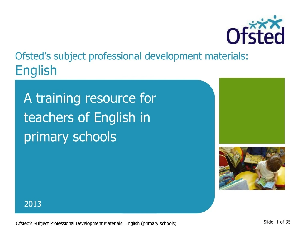 ofsted s subject professional development materials english