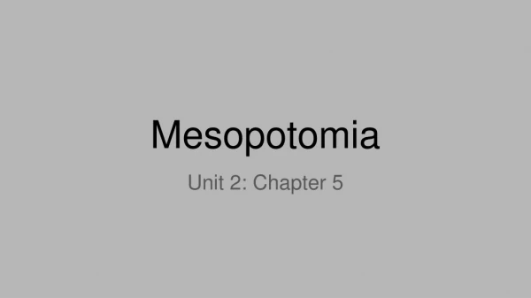 Mesopotomia