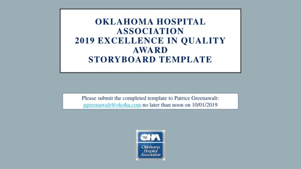 Oklahoma Hospital Association 2019 Excellence in Quality Award Storyboard Template