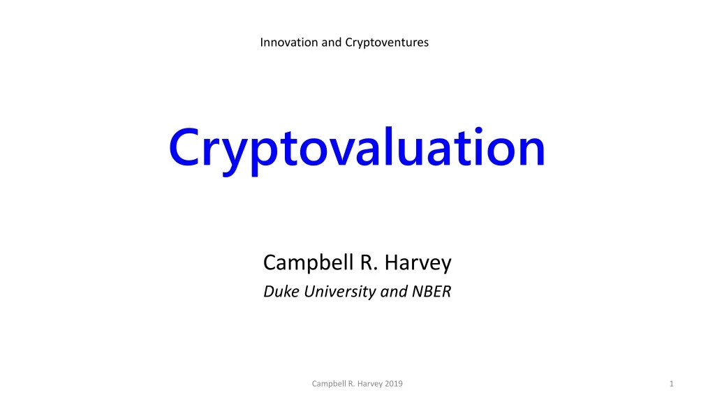 innovation and cryptoventures