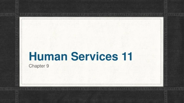 Human Services 11