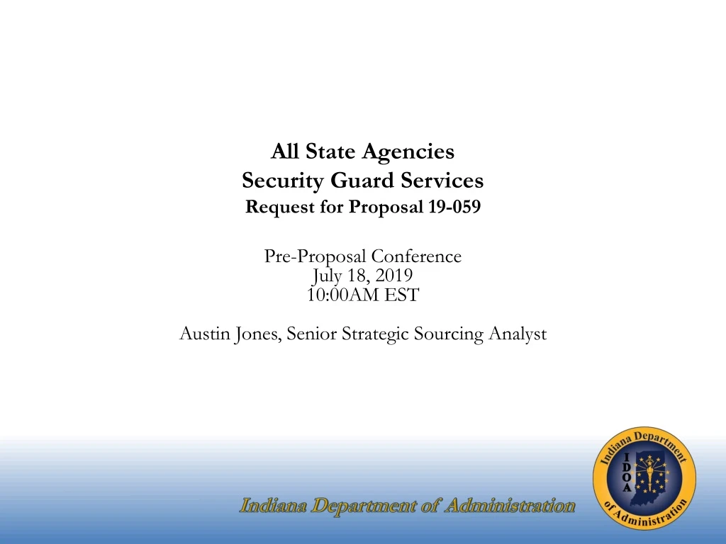 all state agencies security guard services