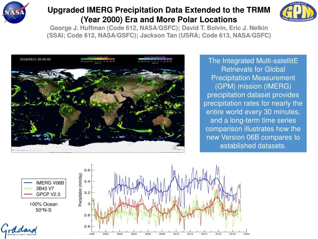 upgraded imerg precipitation data extended