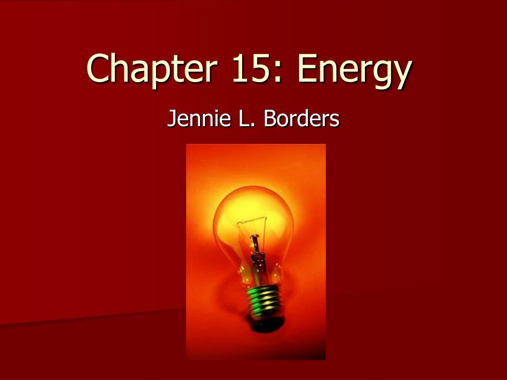chapter 15 energy