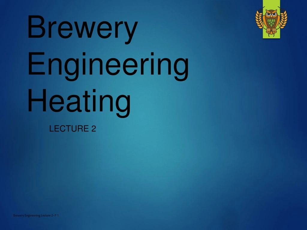 brewery engineering heating