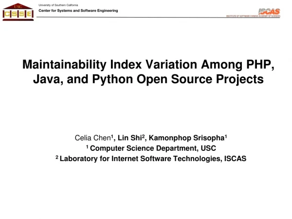 Maintainability Index Variation Among PHP, Java, and Python Open Source Projects