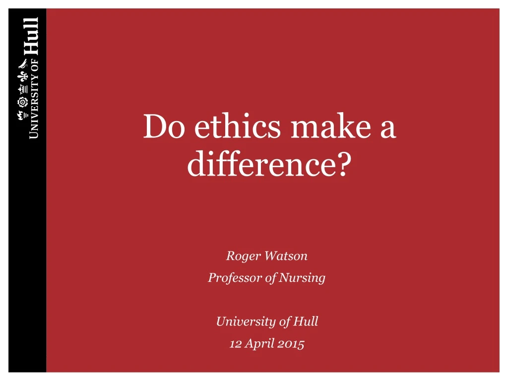 do ethics make a difference