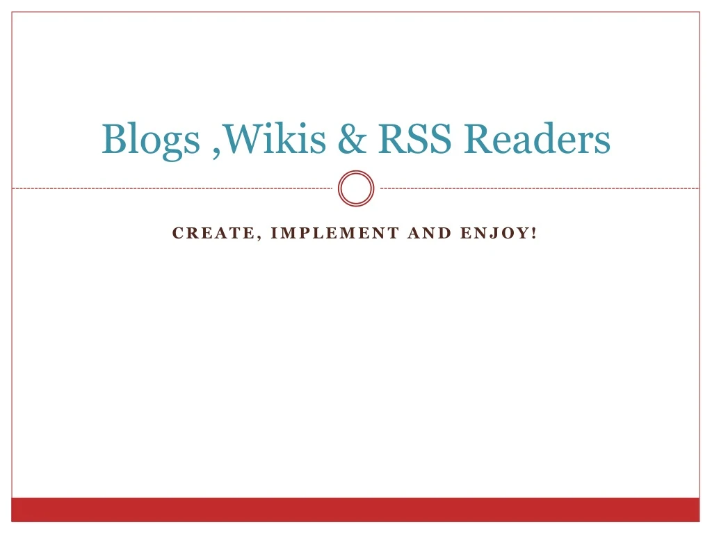 blogs wikis rss readers