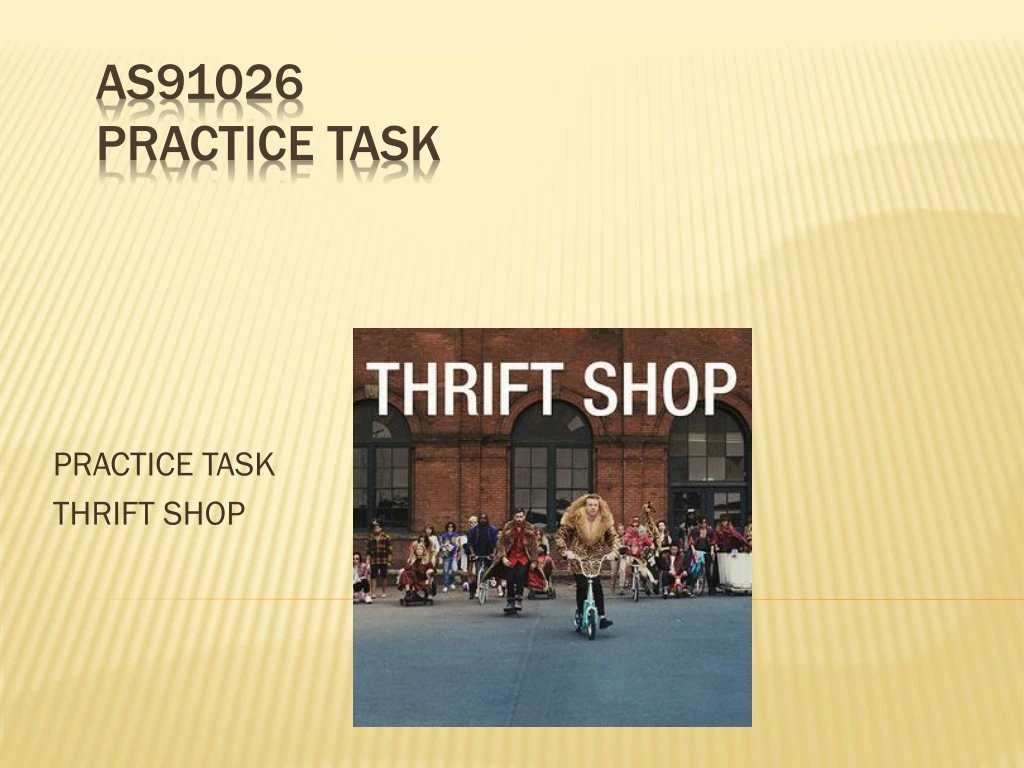 practice task thrift shop