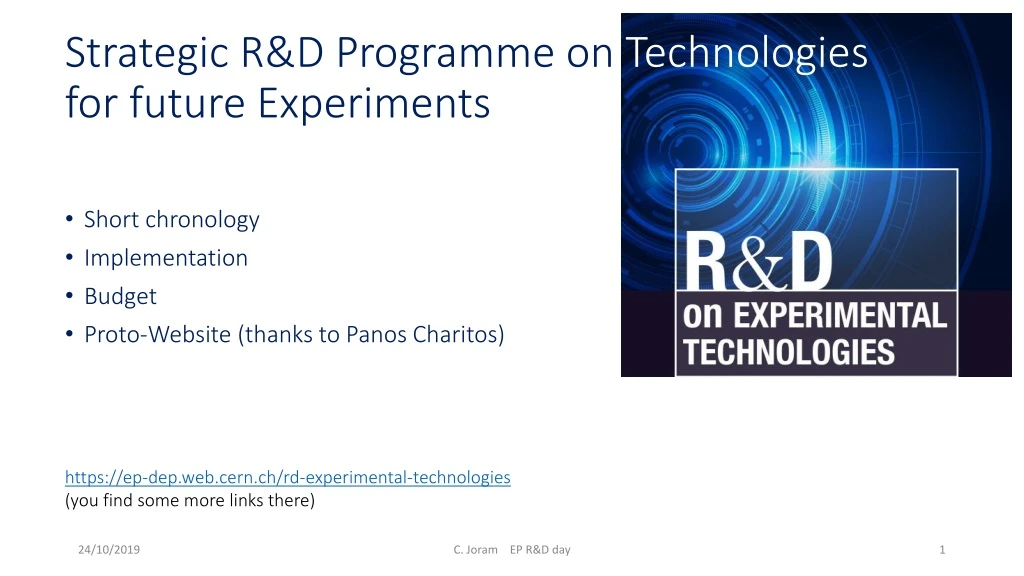 strategic r d programme on technologies
